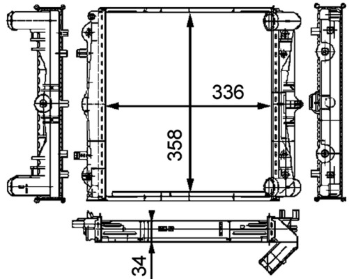 MAHLE Vízhűtő CR383000P_MAHLE