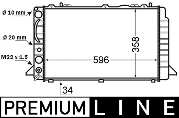 MAHLE Vízhűtő CR396000P_MAHLE