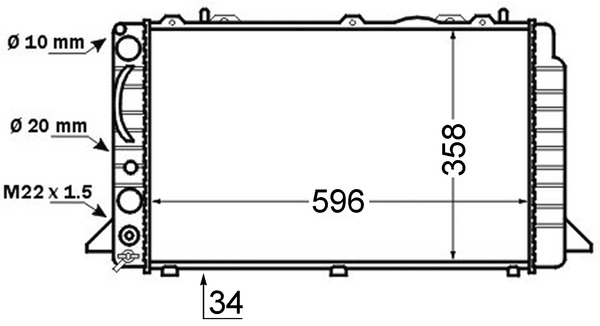 MAHLE Vízhűtő CR396000S_MAHLE