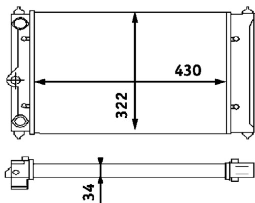 MAHLE Vízhűtő CR408000S_MAHLE