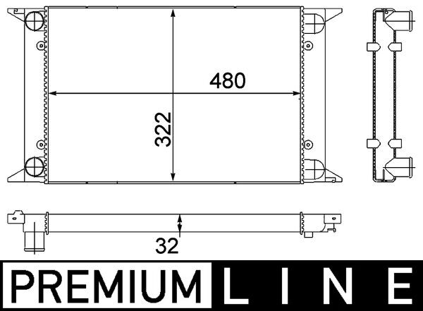 MAHLE Vízhűtő CR415000P_MAHLE