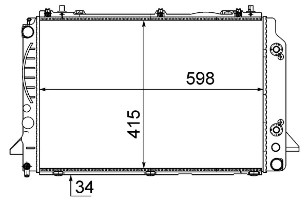 MAHLE Vízhűtő CR416000S_MAHLE