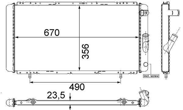 MAHLE Vízhűtő CR426000S_MAHLE