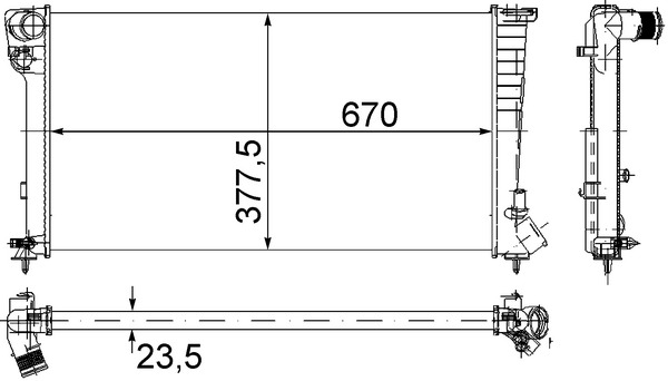 MAHLE Vízhűtő CR433000S_MAHLE