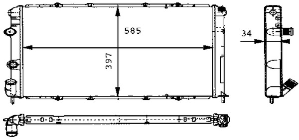 MAHLE Vízhűtő CR434000S_MAHLE