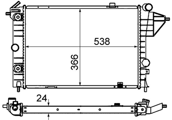 MAHLE Vízhűtő CR439000S_MAHLE