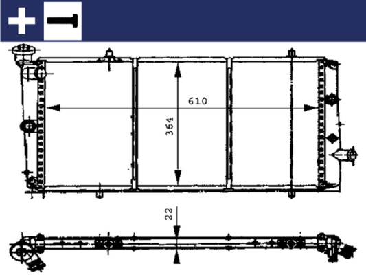 MAHLE Vízhűtő CR444000S_MAHLE