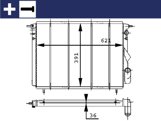 MAHLE Vízhűtő CR452000S_MAHLE