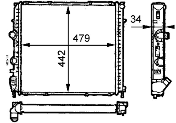 MAHLE Vízhűtő CR465000S_MAHLE