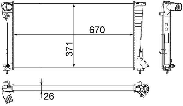 MAHLE Vízhűtő CR504000S_MAHLE