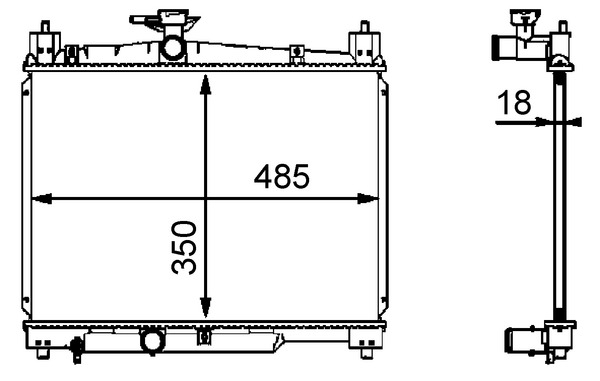 MAHLE Vízhűtő CR539000S_MAHLE