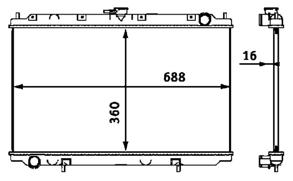 MAHLE Vízhűtő CR545000S_MAHLE