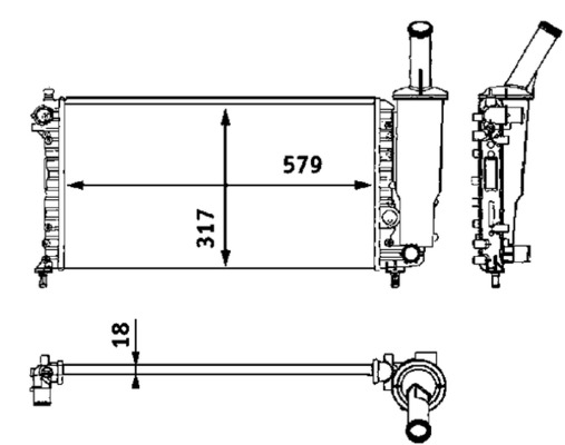 MAHLE Vízhűtő CR552000S_MAHLE