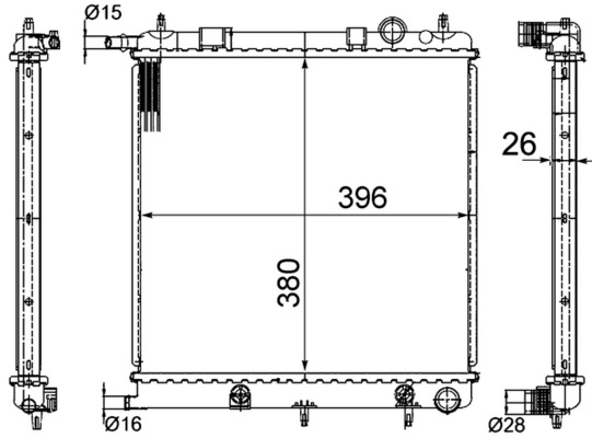 MAHLE Vízhűtő CR556000S_MAHLE