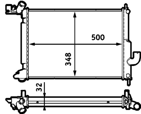 MAHLE Vízhűtő CR563000S_MAHLE