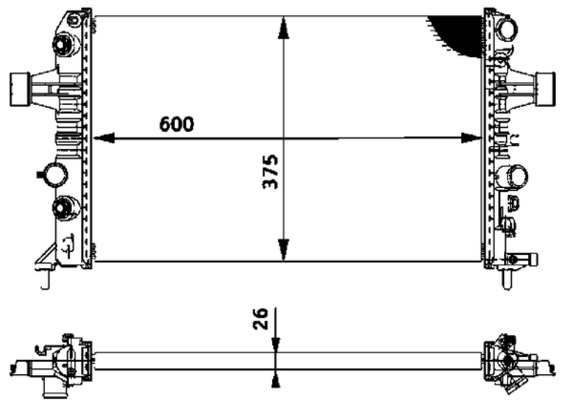 MAHLE Vízhűtő CR574000P_MAHLE