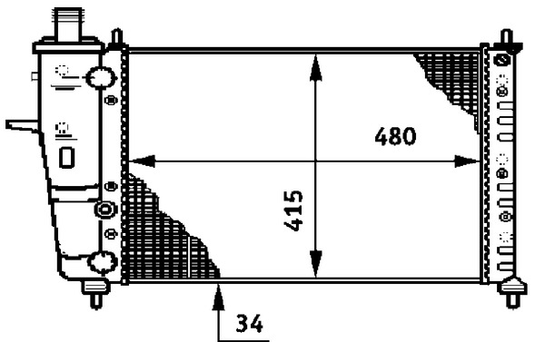 MAHLE Vízhűtő CR598000S_MAHLE