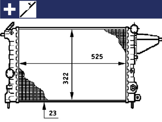 MAHLE Vízhűtő CR600000S_MAHLE