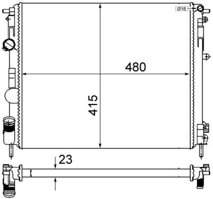 MAHLE Vízhűtő CR605000S_MAHLE