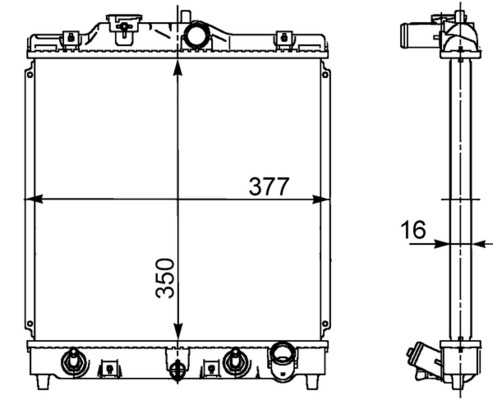 MAHLE Vízhűtő CR611000S_MAHLE