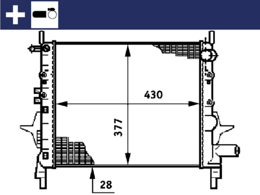 MAHLE Vízhűtő CR614000S_MAHLE