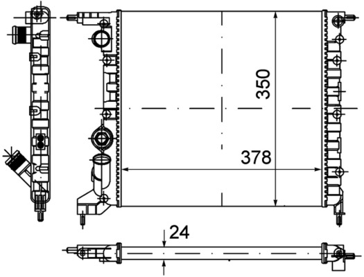 MAHLE Vízhűtő CR615000P_MAHLE