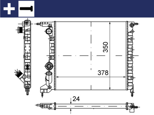 MAHLE Vízhűtő CR615000S_MAHLE