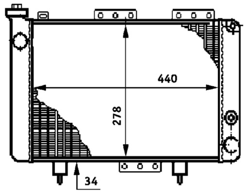 MAHLE Vízhűtő CR616000S_MAHLE