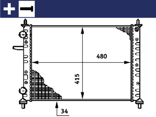 MAHLE Vízhűtő CR631000S_MAHLE