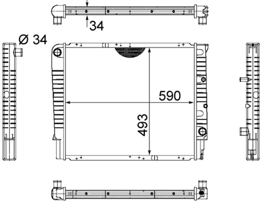 MAHLE Vízhűtő CR659000S_MAHLE