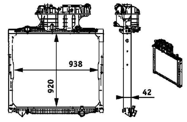 MAHLE Vízhűtő CR701000P_MAHLE