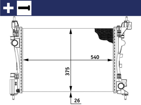 MAHLE Vízhűtő CR773000S_MAHLE