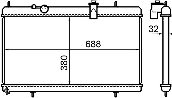 MAHLE Vízhűtő CR801000S_MAHLE