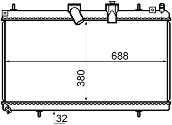 MAHLE Vízhűtő CR802000S_MAHLE