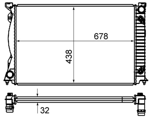 MAHLE Vízhűtő CR830000S_MAHLE