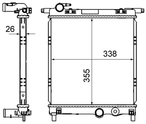 MAHLE Vízhűtő CR831000S_MAHLE