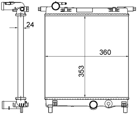 MAHLE Vízhűtő CR831001S_MAHLE