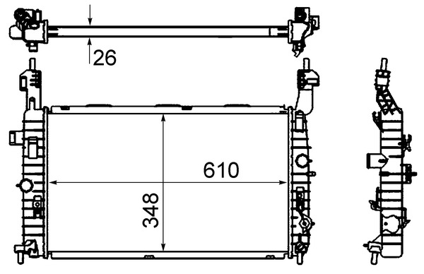 MAHLE Vízhűtő CR833000S_MAHLE