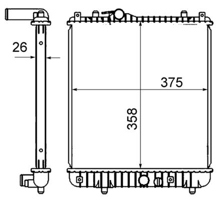 MAHLE Vízhűtő CR836000S_MAHLE