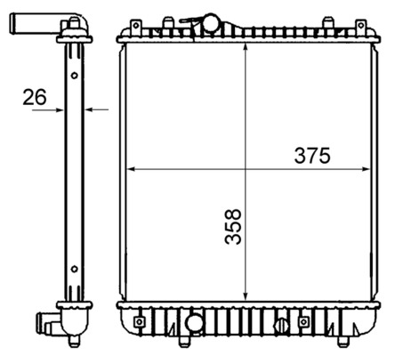 MAHLE Vízhűtő CR837000S_MAHLE