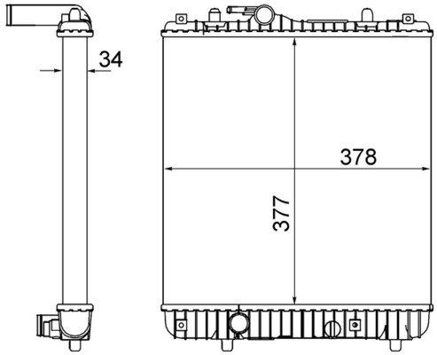 MAHLE Vízhűtő CR837001S_MAHLE