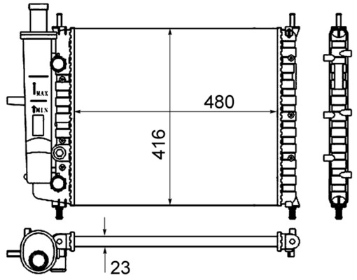 MAHLE Vízhűtő CR838000S_MAHLE