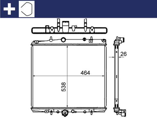 MAHLE Vízhűtő CR851000S_MAHLE