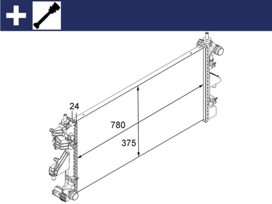 MAHLE Vízhűtő CR881000S_MAHLE