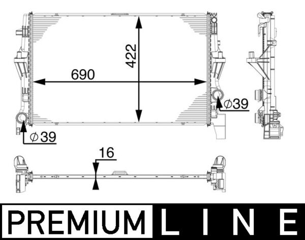 MAHLE Vízhűtő CR902000P_MAHLE