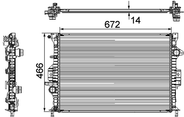 MAHLE Vízhűtő CR906000P_MAHLE