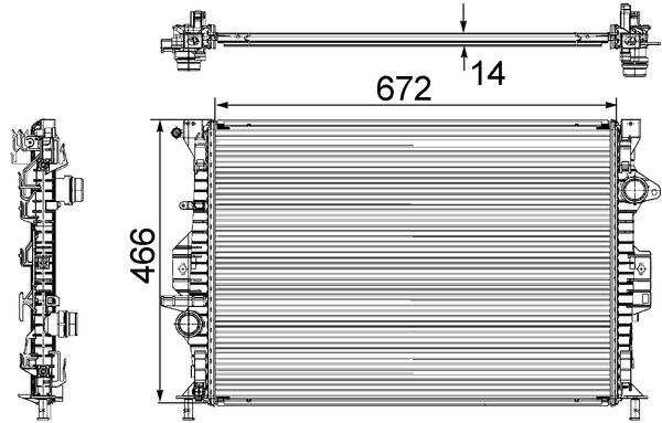 MAHLE Vízhűtő CR906000S_MAHLE