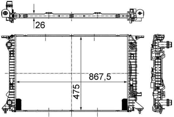 MAHLE Vízhűtő CR910000S_MAHLE