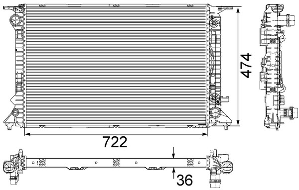 MAHLE Vízhűtő CR912000S_MAHLE