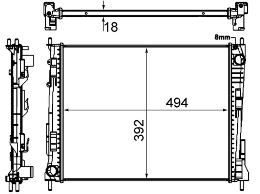 MAHLE Vízhűtő CR924000S_MAHLE